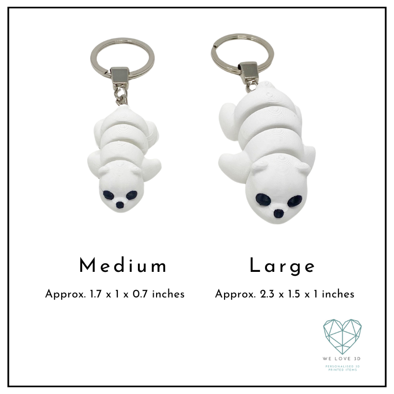 White Bear Fidget Keyring