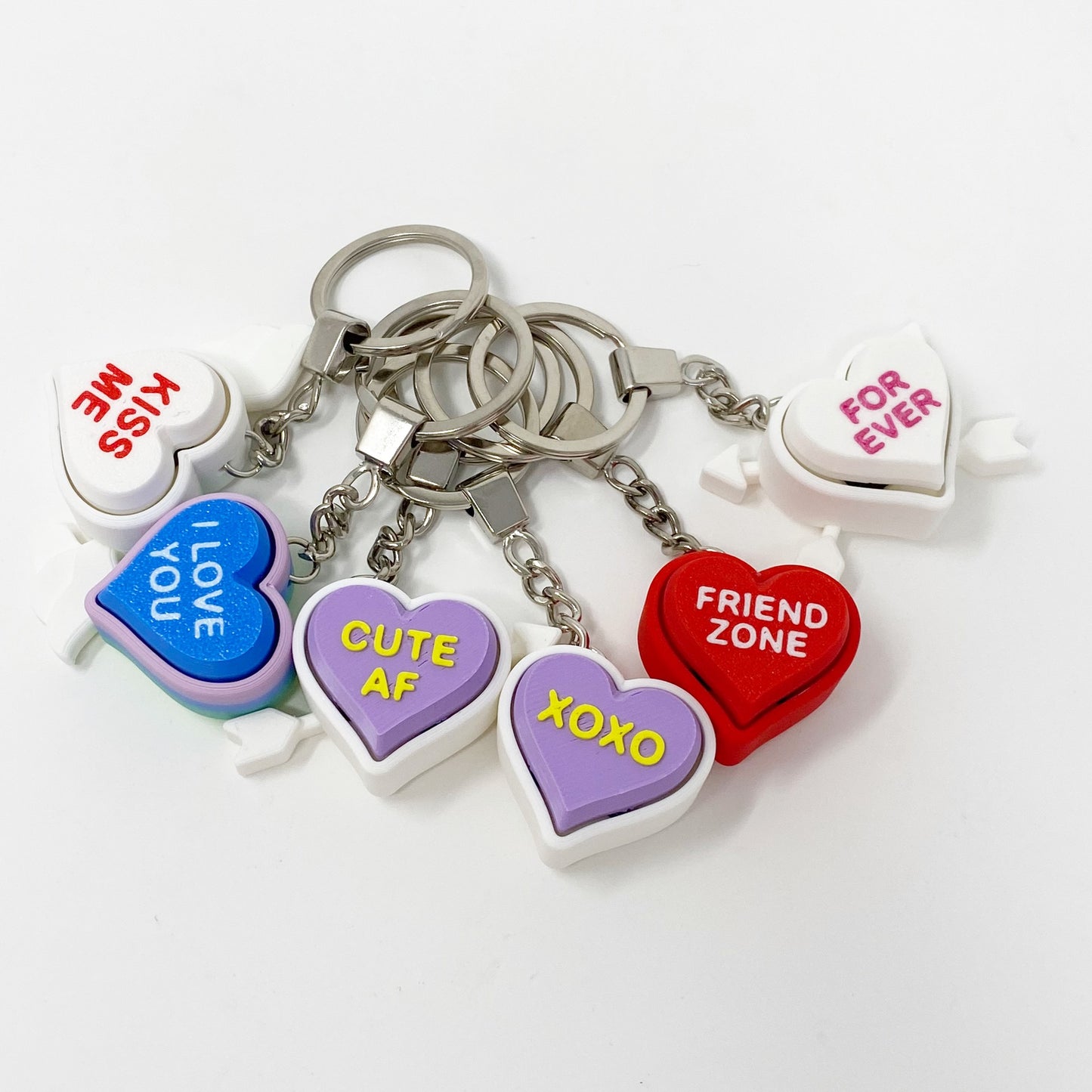 Heart Keyring, Heart Fidget Keyring, Heart Fidget Toy, Couples Gift