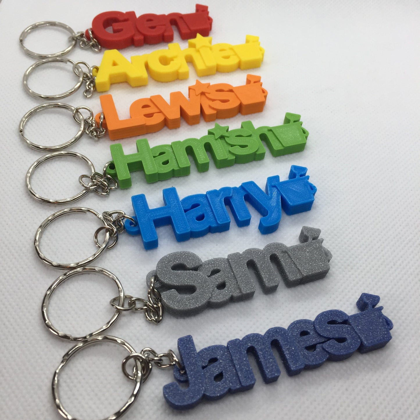 Bulk Order Personalised Keyring, Gifts under 5, Party Bag Filler, 3D printed keychain, Keychain Favours, School Bag, Biodegradable