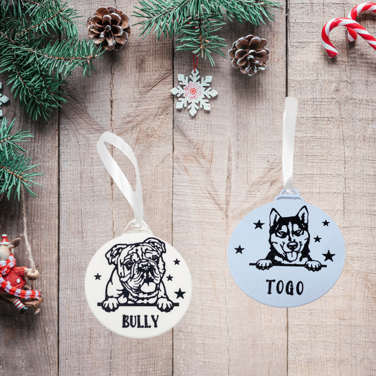 Personalised Dog Christmas Ornament, Pet Christmas decoration