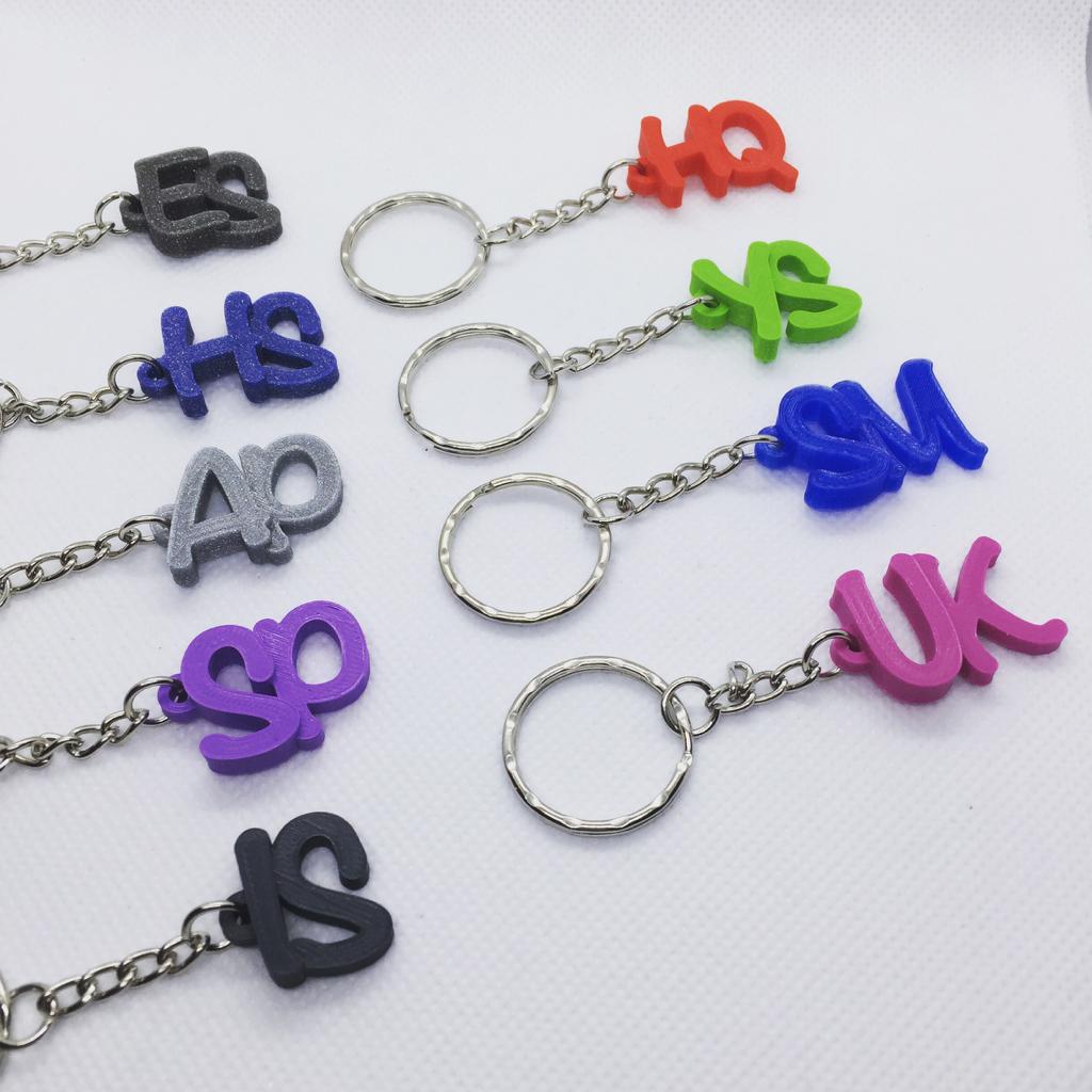 Bulk Order Personalised Initial Keyrings