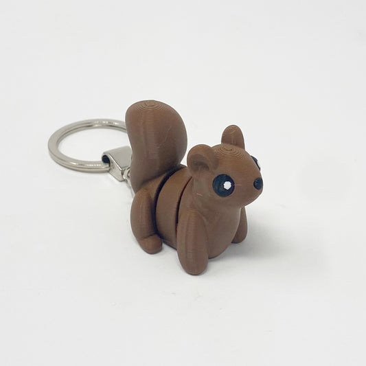 Squirrel Fidget Keyring, Sensory Squirrel Keyring