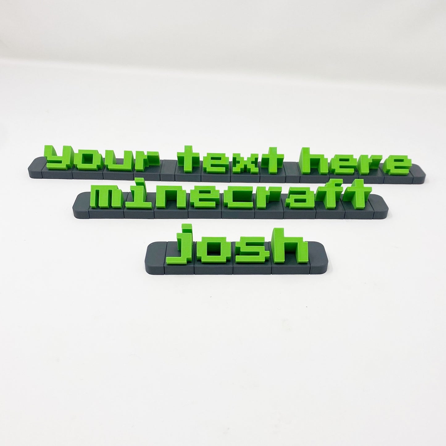 Minecraft Click Together Name Plate, Gamer Gift