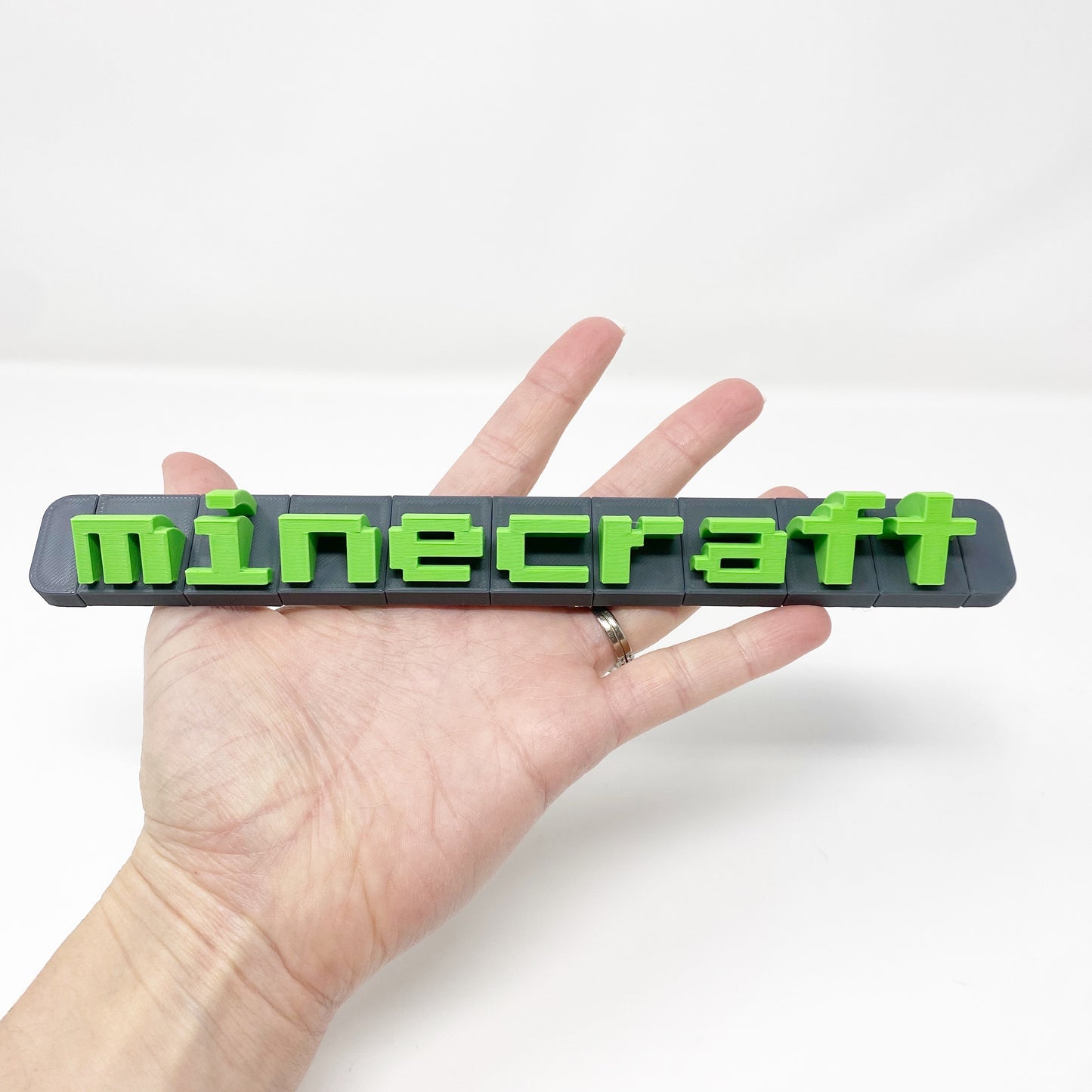 Minecraft Click Together Name Plate, Gamer Gift