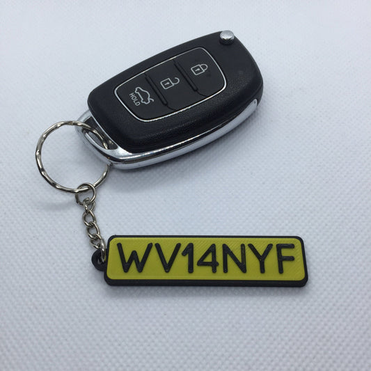 Car Number Plate Key Ring, Car Reg Keyring, Number Plate Keychain, Custom Car Plate