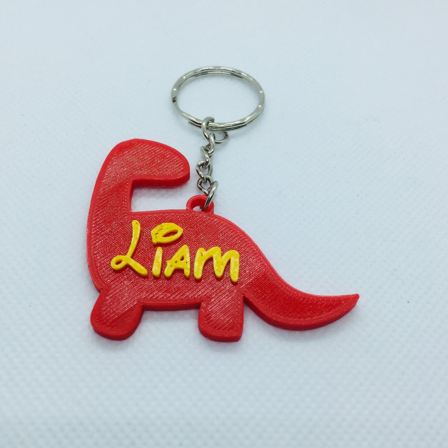 Personalised Dinosaur Key Ring, Disney Style Font Keychain, Gifts under 5, Party Bag Filler,3D printed keychain, Custom, Stocking Filler