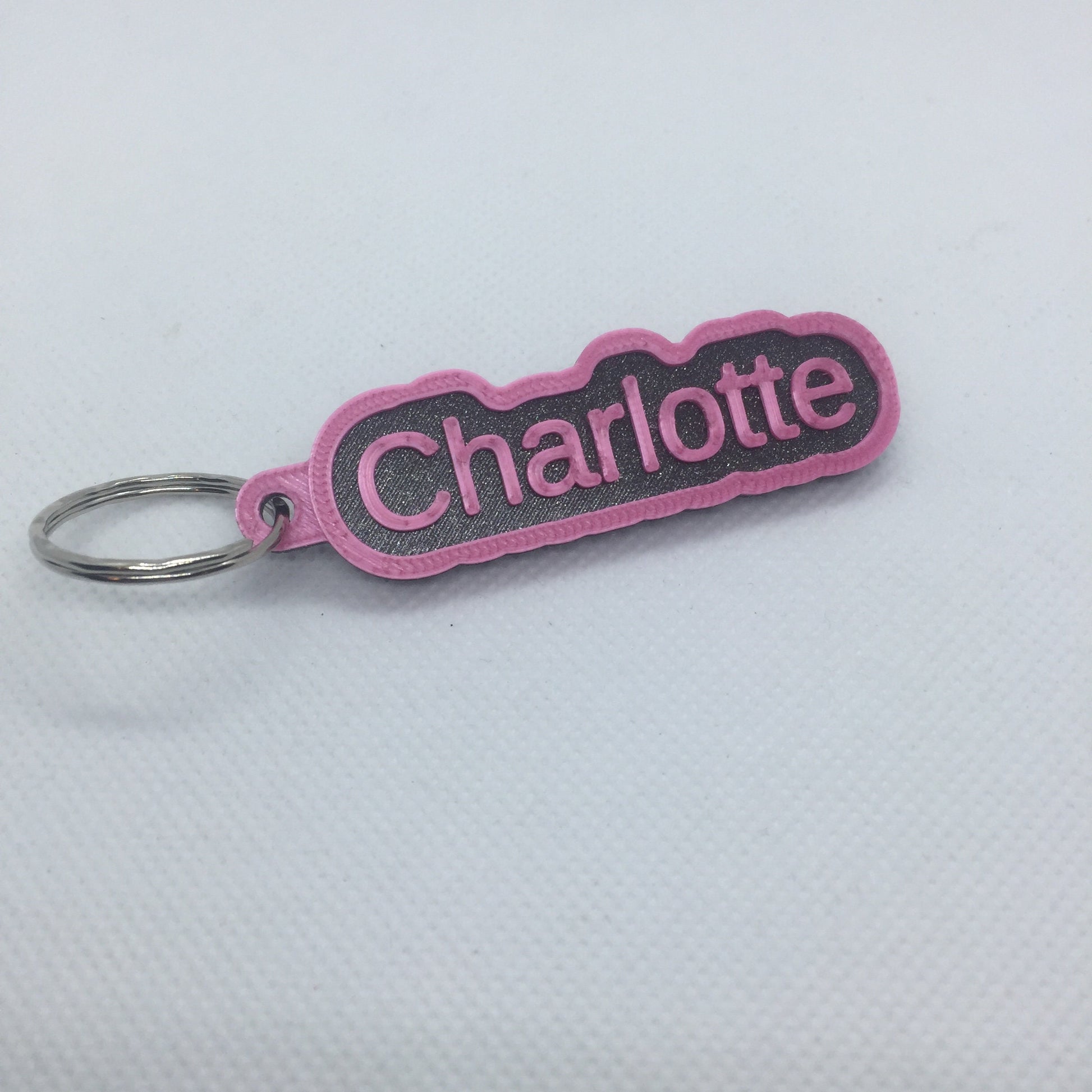 Multi-colour Personalised Keyring, 3D printed keychain, Gifts under 5, School bag tag, Keychain favours, Teacher gift tag, Stocking stuffer