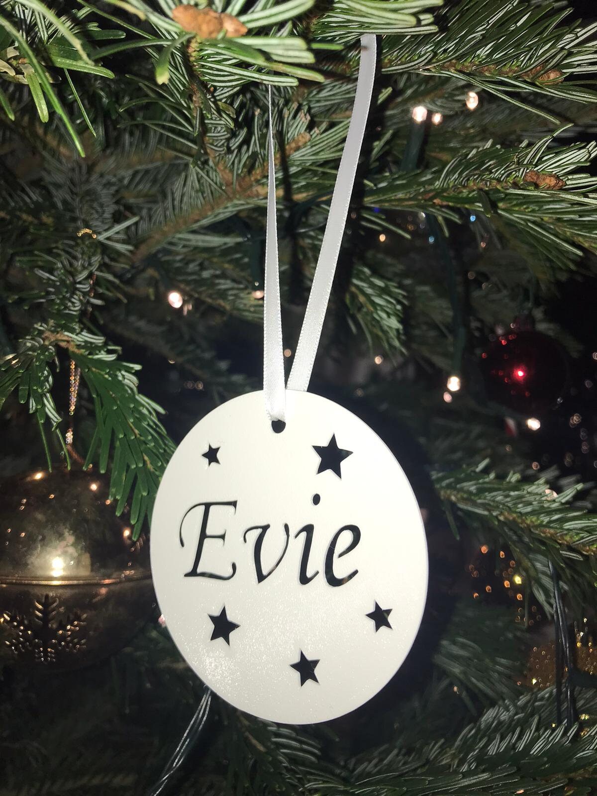 Custom Tree Decor, Personalised Christmas Decoration, Personalised Baubles, Family Name Tree, 3D Tree Decor, Stocking Filler, Festive Decor