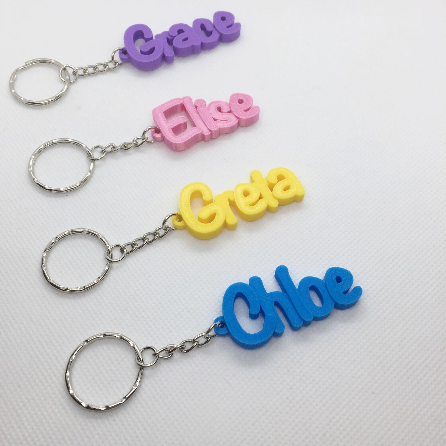 Personalised Keyring, Gifts under 5, Party Bag Filler, 3D printed keychain, Keychain Favours, School Bag, Custom Keyring, Biodegradable