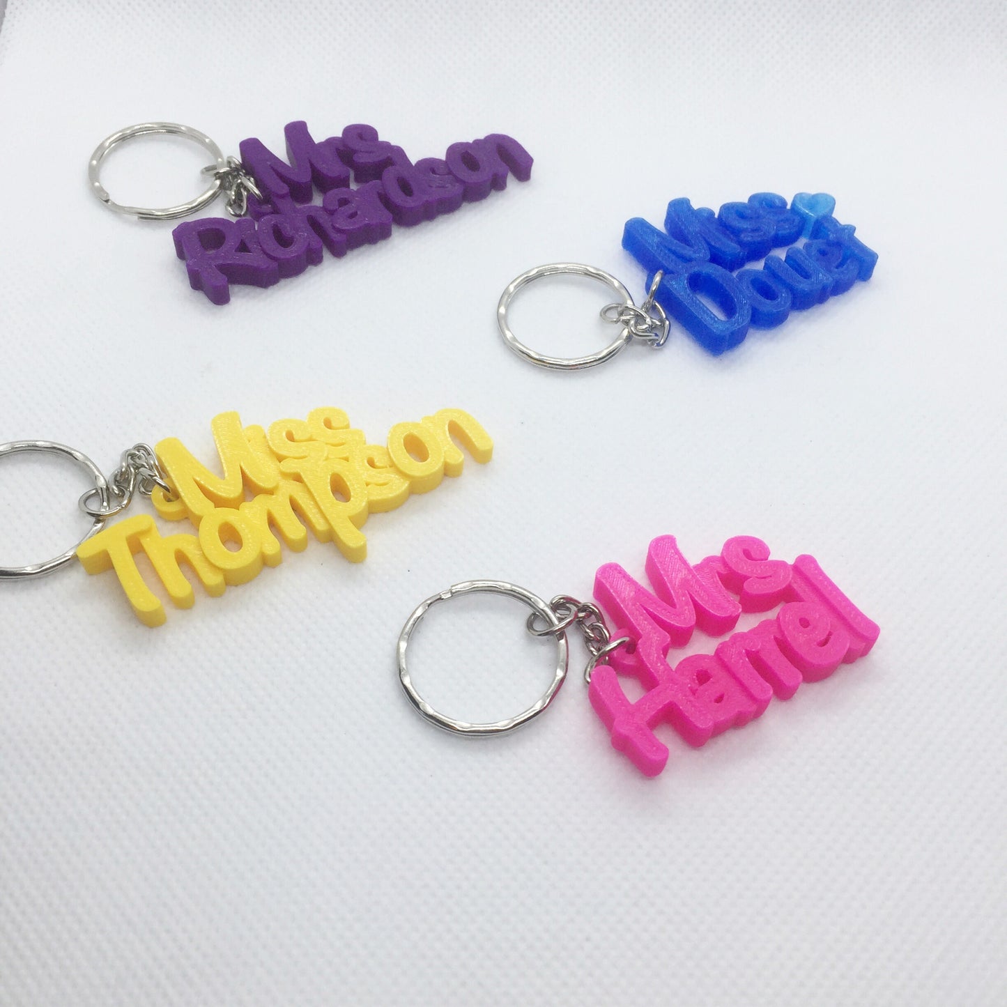 Personalised Keyring, Gifts under 5, Party Bag Filler, 3D printed keychain, Keychain Favours, School Bag, Custom Keyring, Biodegradable