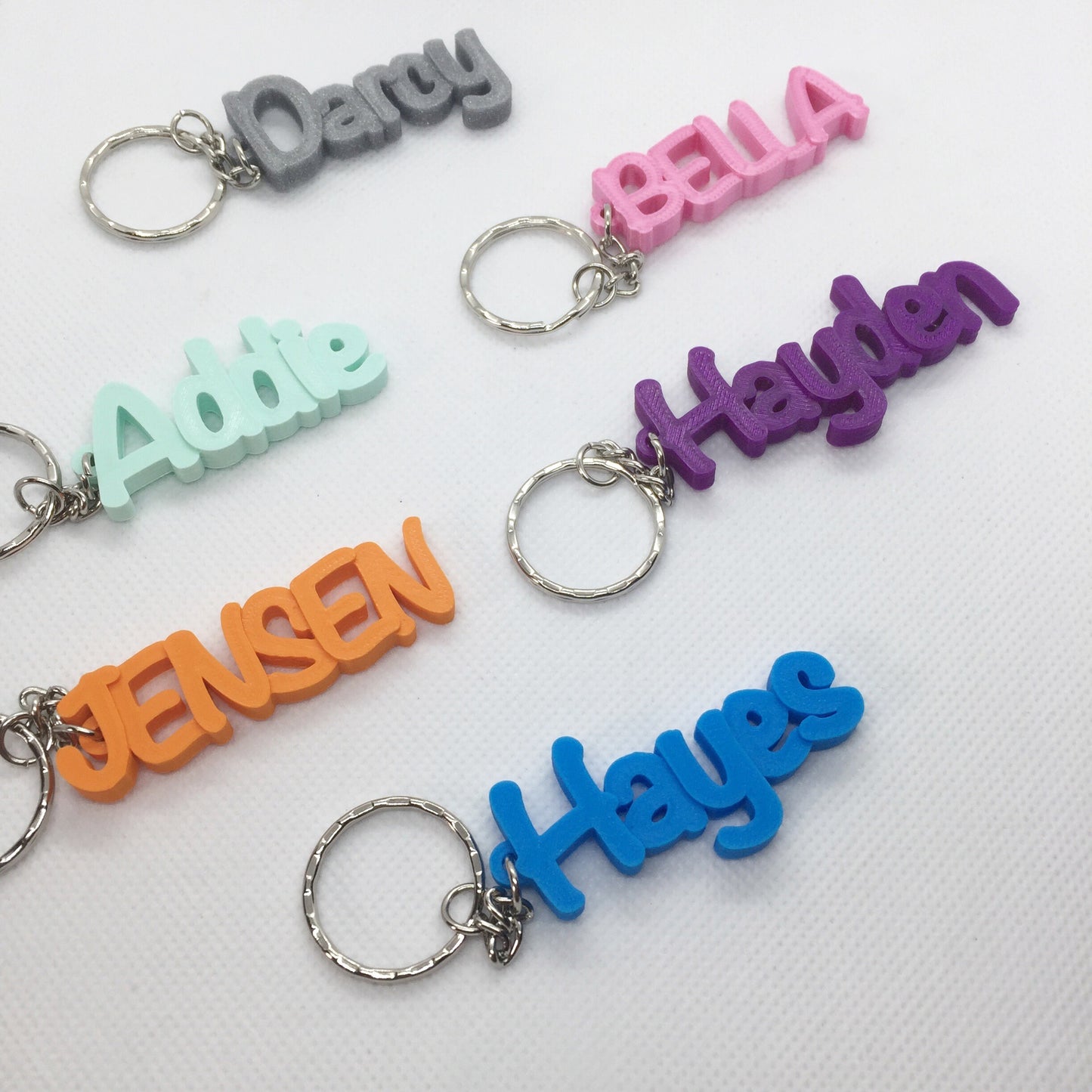 Personalised Keyring, Gifts under 5, Party Bag Filler, 3D printed keychain, Keychain Favours, School Bag, Custom Keyring, Biodegradable