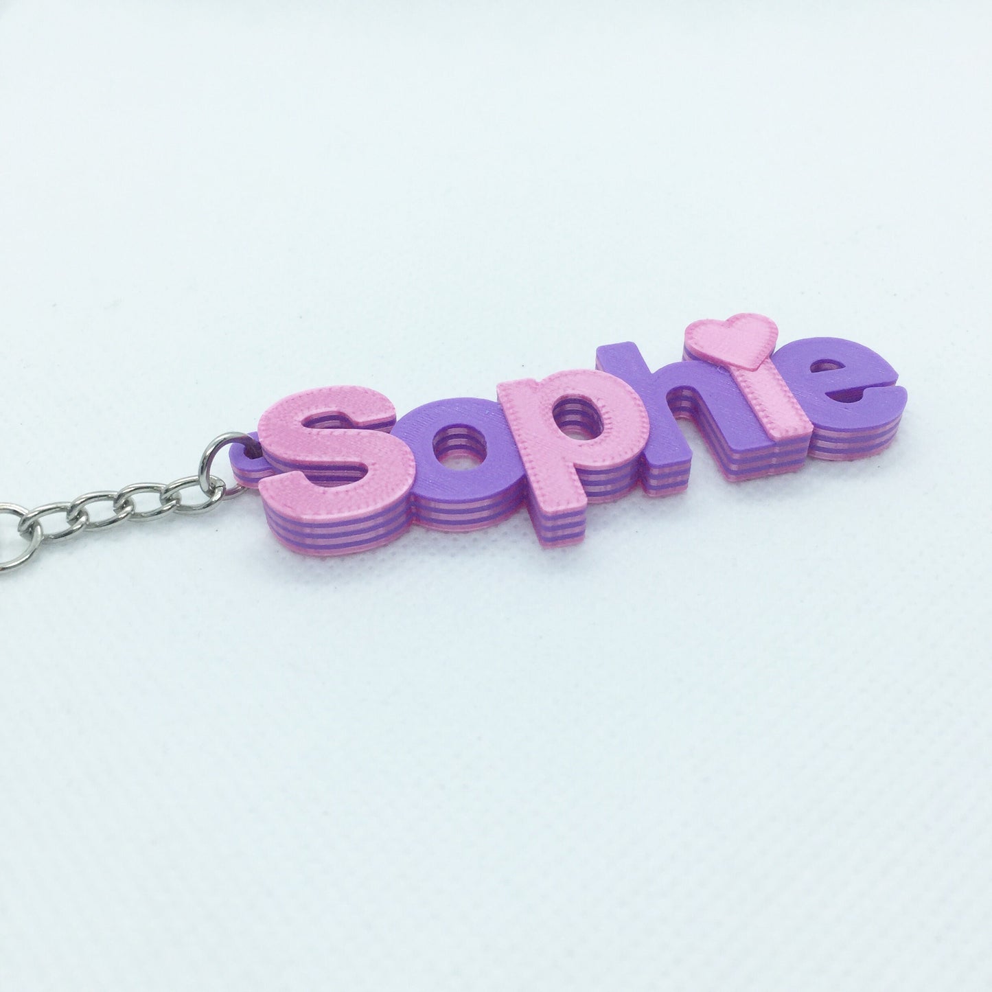 Multi-colour Personalised Keyring, 3D printed keychain, gifts under 5, keychain favours, teacher gift tag, back to school,custom luggage tag