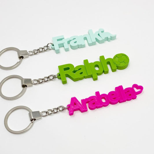 Personalised Keyring, Gifts under 5, Party Bag Filler, 3D printed keychain, Keychain Favours, School Bag, Custom Keyring, Stocking Filler